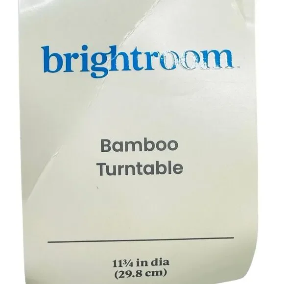 Brightroom Bamboo 4 Compartment Lazy Susan Turntable with Dividers - Picture 6 of 6